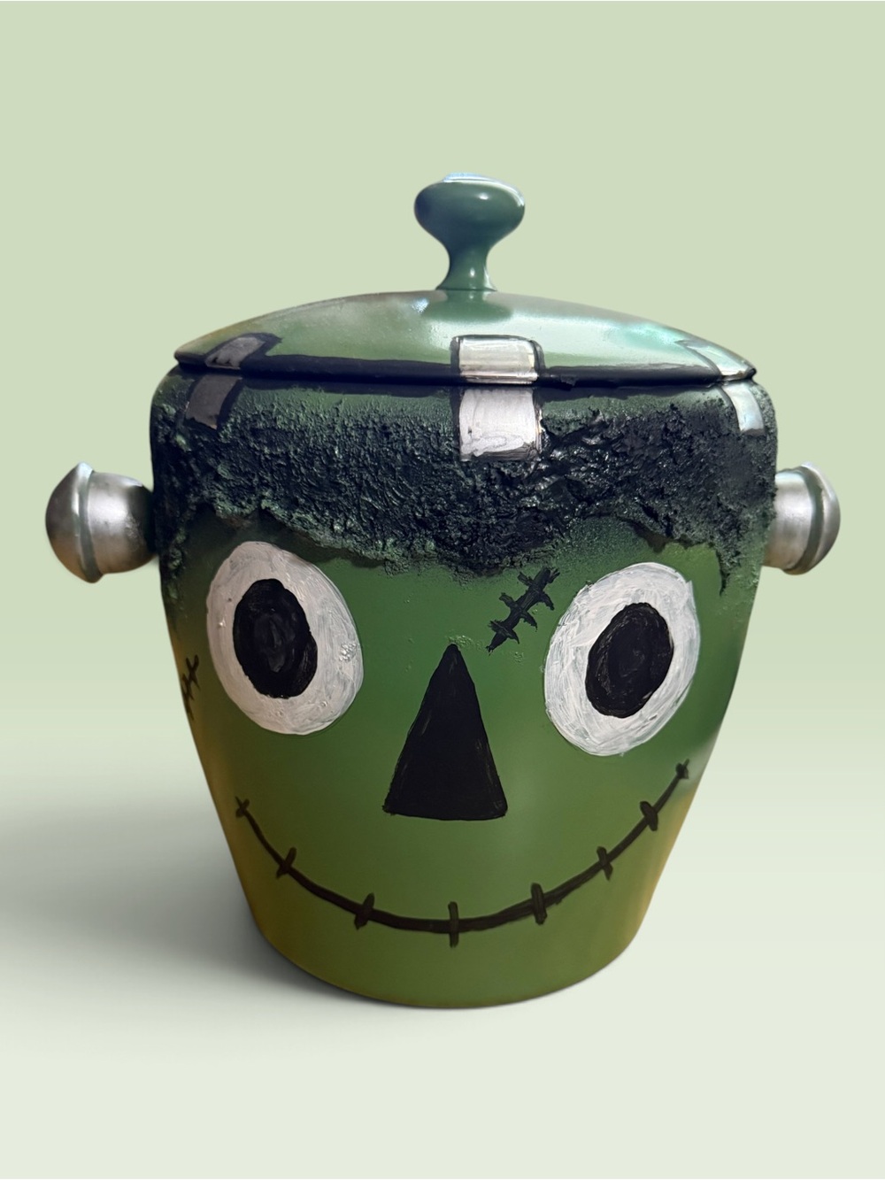Custom Frankenstein Monster Jar Spooky Halloween Home Decor